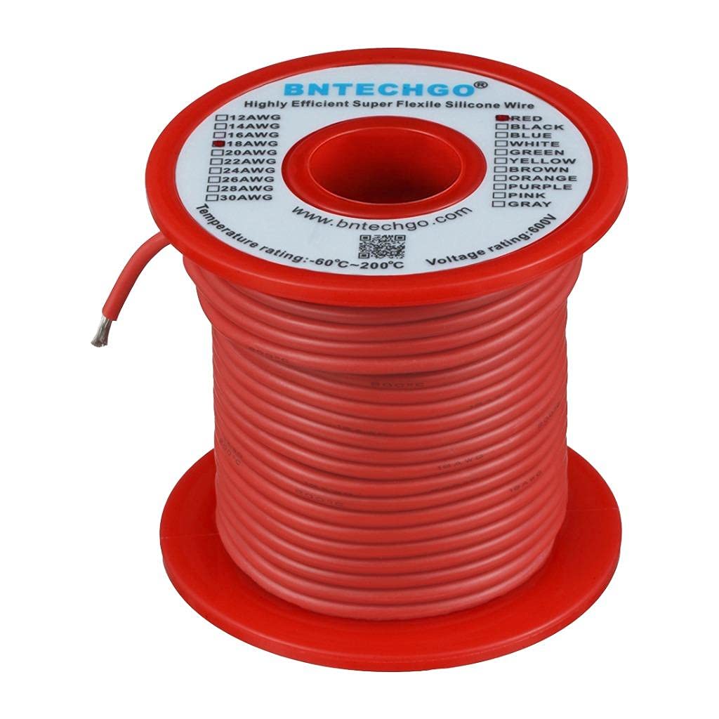 BNTECHGO tinned copper core 18 AWG wire supports soldering and durability.