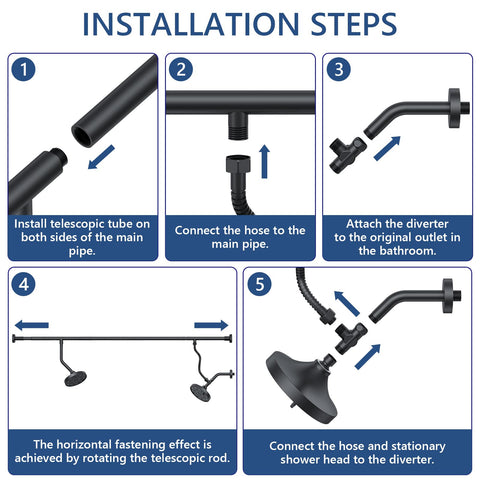 Bntuk high-pressure flow keeps both heads powerful for a spa-like rinse.