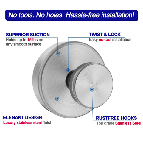 Bntuk suction cup hook on tiles provides reliable hold in steamy bathrooms.
