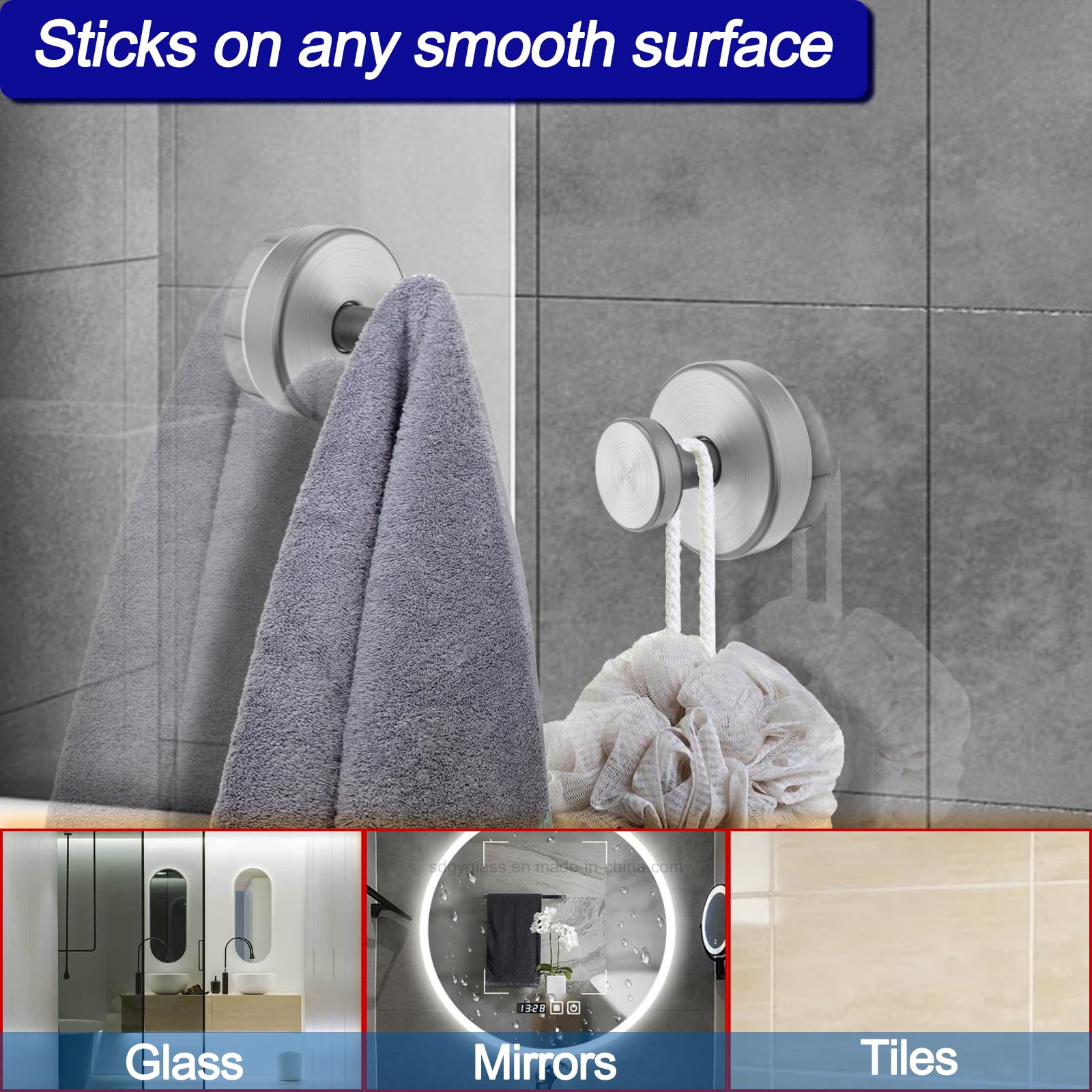 Bntuk rustproof stainless steel hook handles daily dampness.