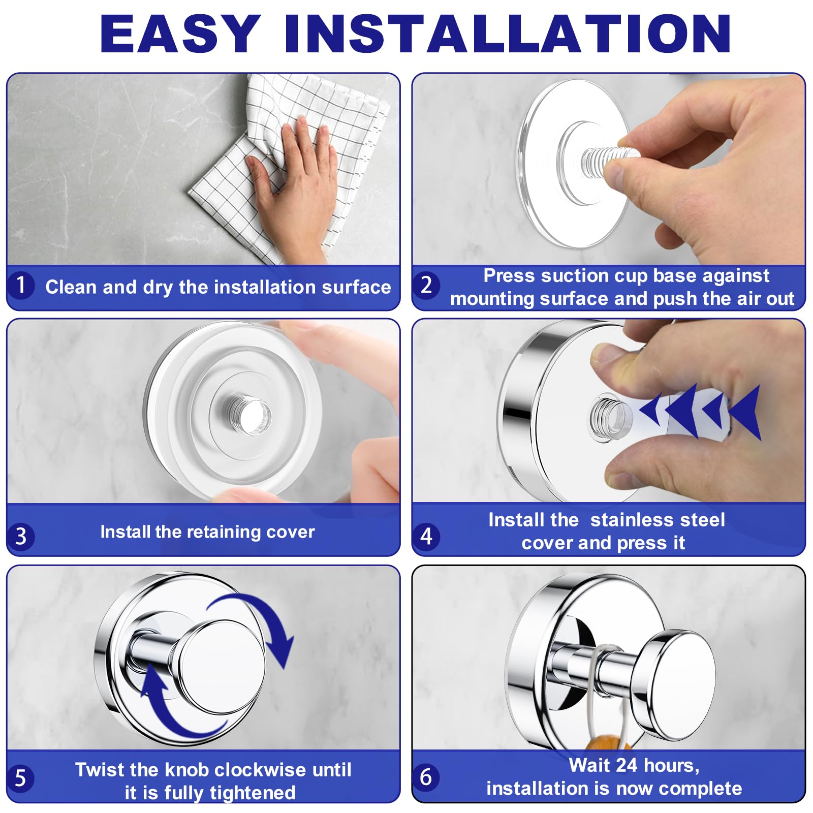 Bntuk bathroom hook on towel-ready surface for robes and towels.