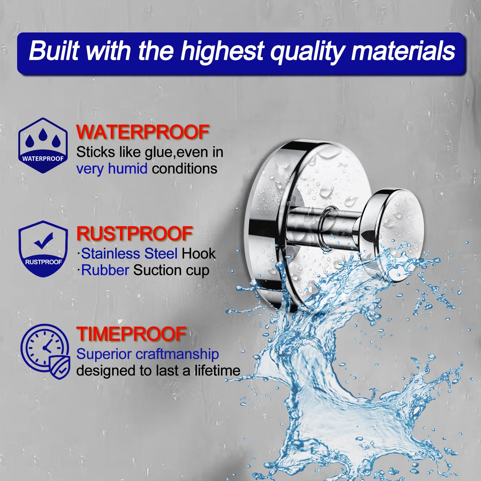 Bntuk glass door hooks provide rustproof, easy towel organization