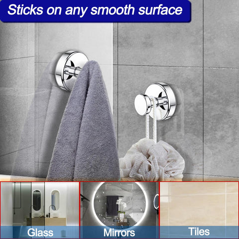 Bntuk chrome towel and robe hooks support up to 15 lbs
