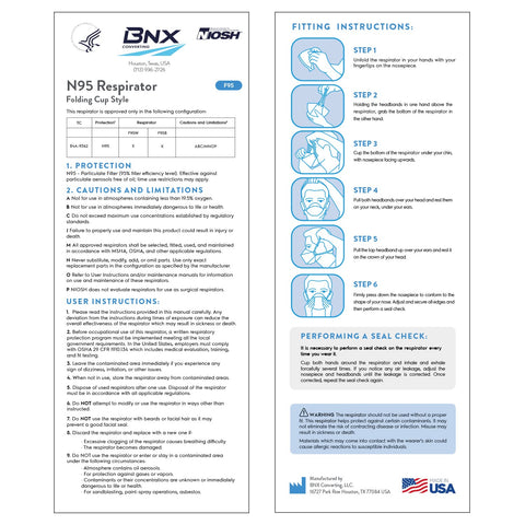 BNX N95 mask black Made in USA badge signals domestic manufacturing.