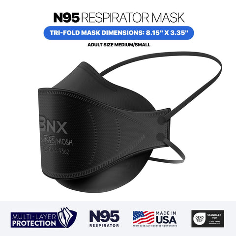 BNX N95 mask breathable filtration feature for comfortable wear