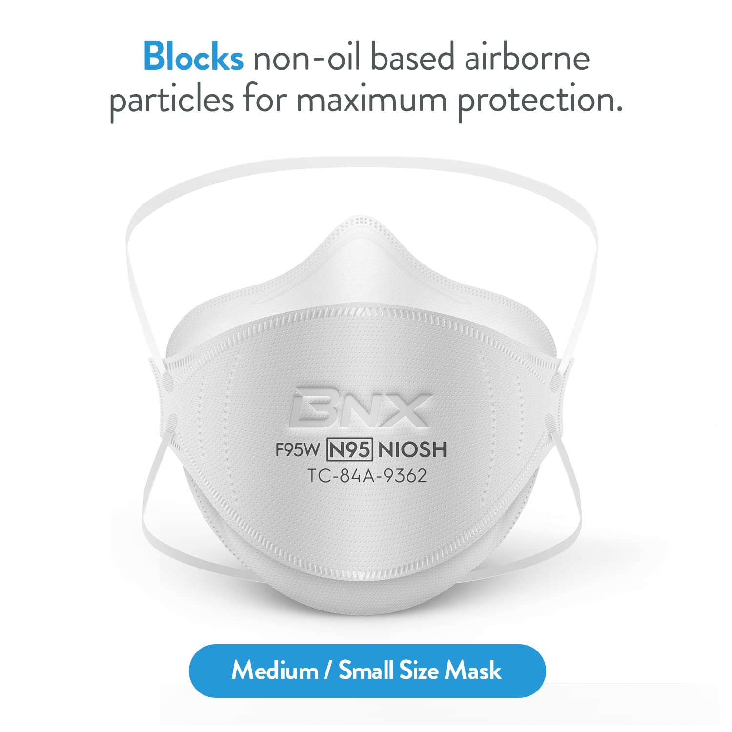 BNX N95 mask flat-fold design for compact storage.