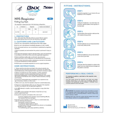 BNX N95 mask flat-fold storage keeps your mask ready on the go.