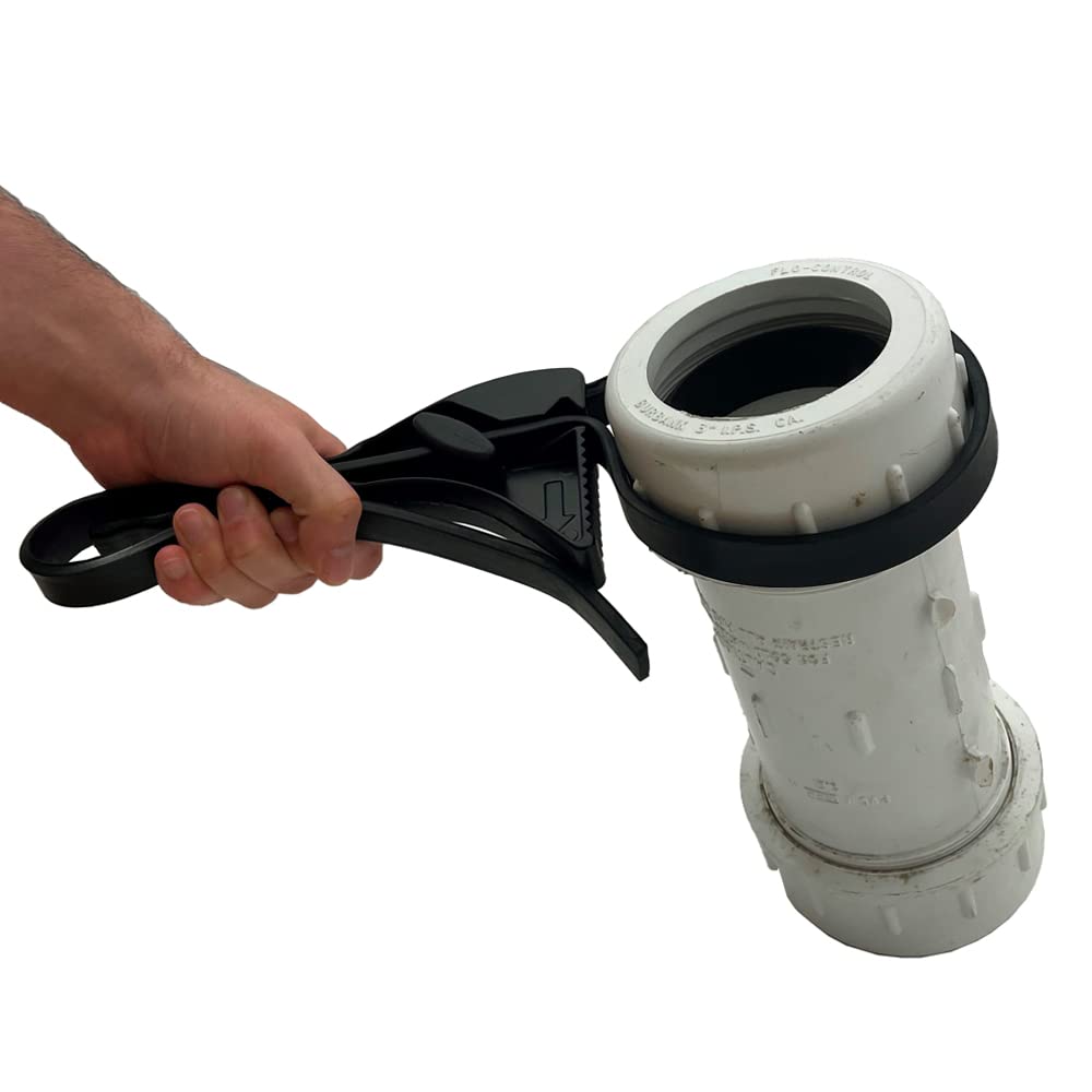 Boa Constrictor black finish on strap wrench adds durable, industrial style