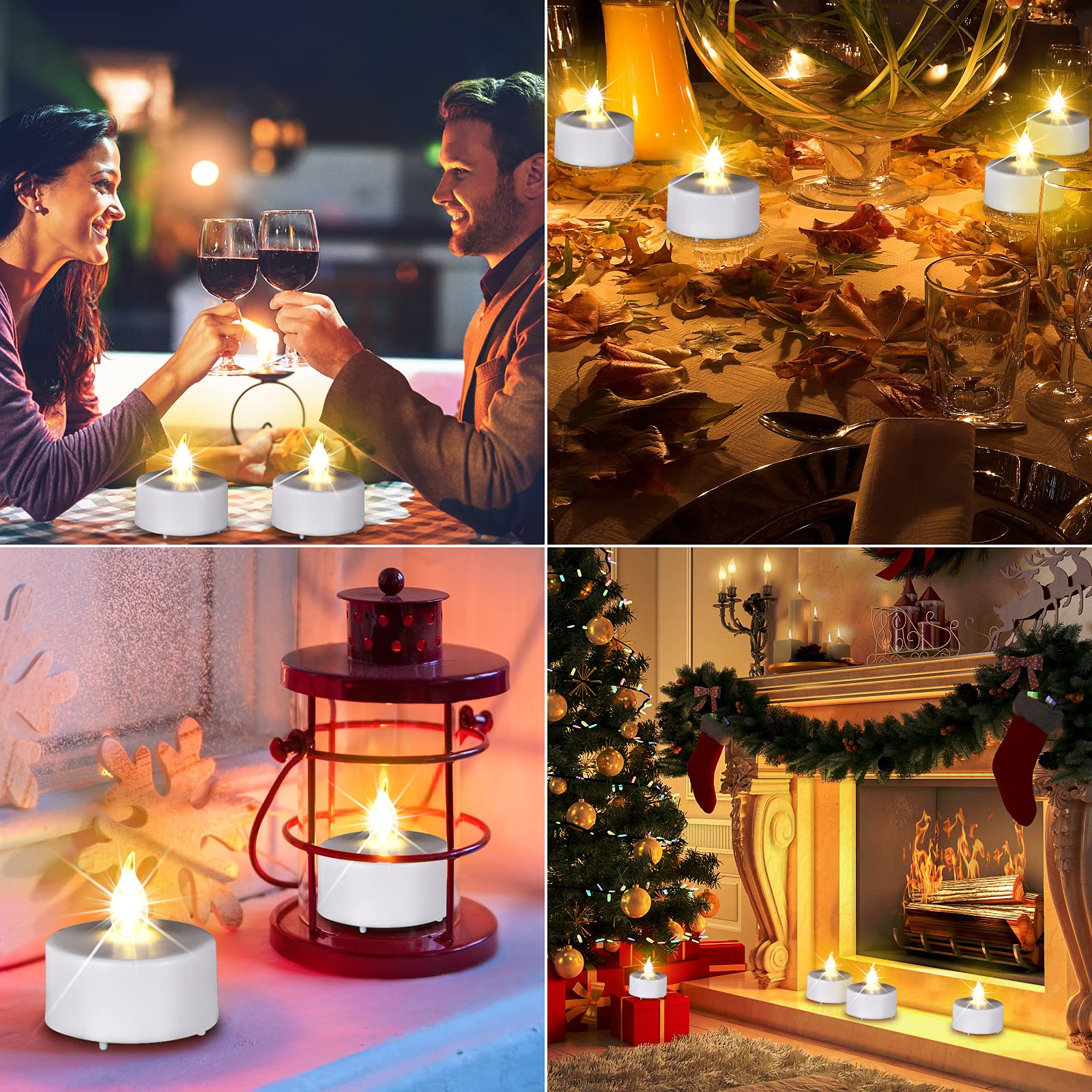 Boakboary flame-free tealight with white shell for safe decorations.
