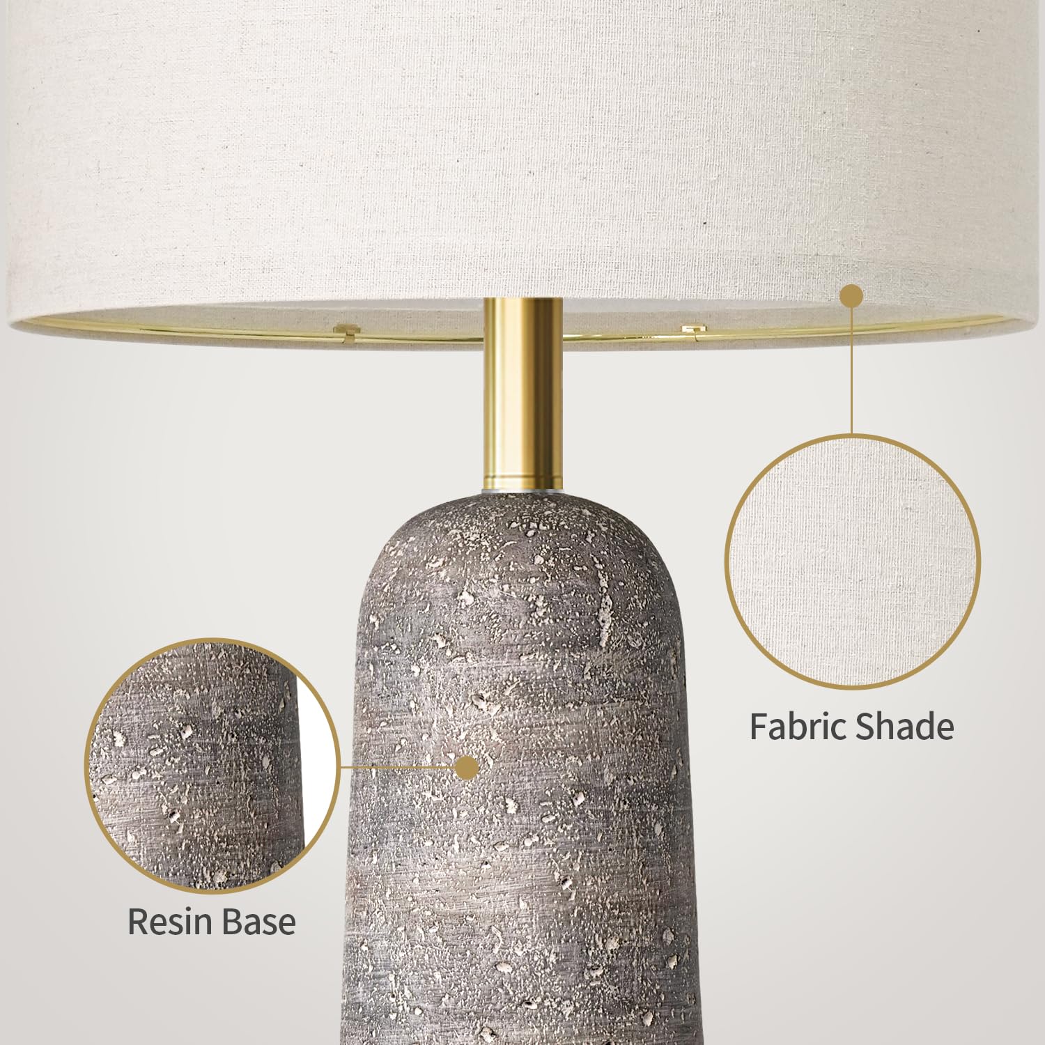 Bobomomo modern resin lamps suit modern, boho, and transitional interiors.