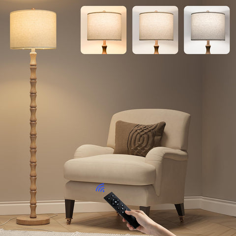 BOBOMOMO 62in rustic floor lamp base with weighted stability for living rooms.