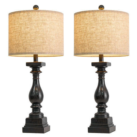 Two-pack bedroom lamps for symmetrical bedside lighting