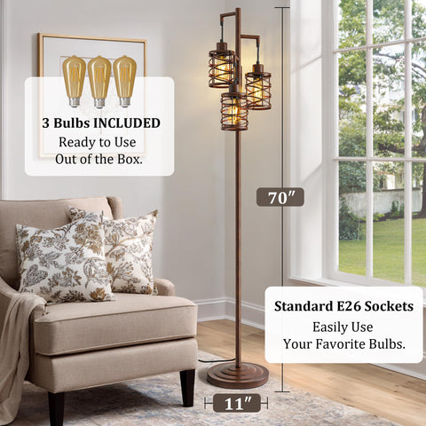 Bobomomo walnut brown metal base provides stable support on any floor