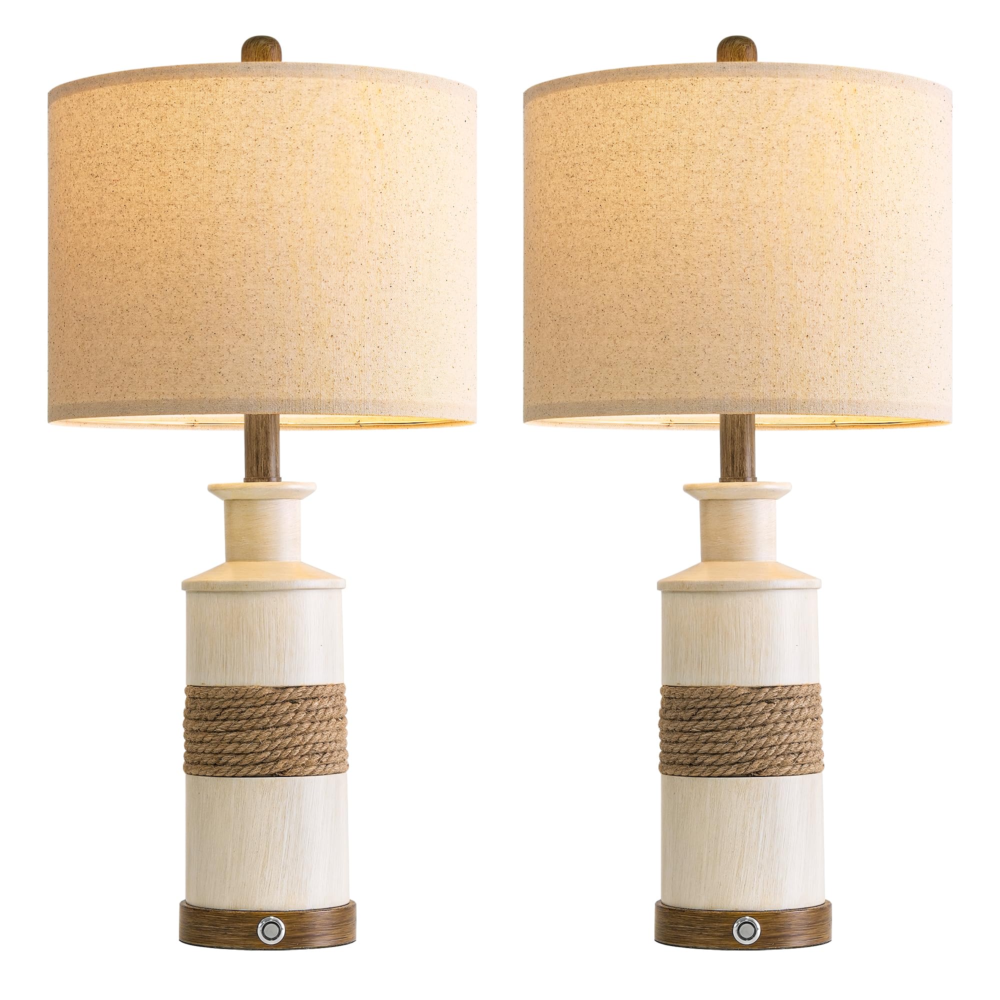 BOBOMOMO warm soft light from nightstand lamps enhances bedrooms.