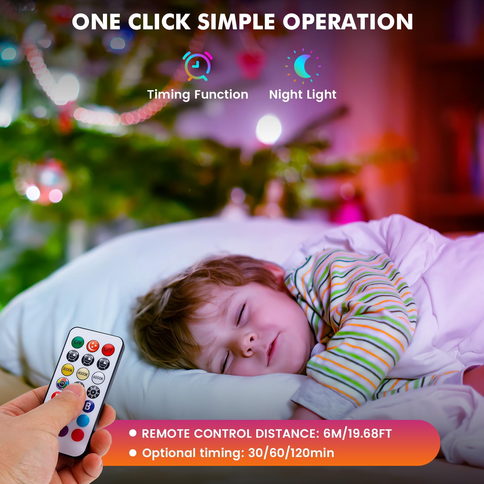 BOBOPAI night light mode provides warm 3000K glow for bedrooms.