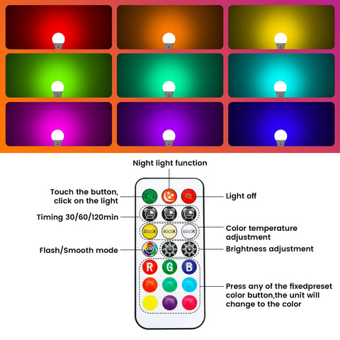 BOBOPAI RGB bulb with 12 colors and three temperatures for ambiance.