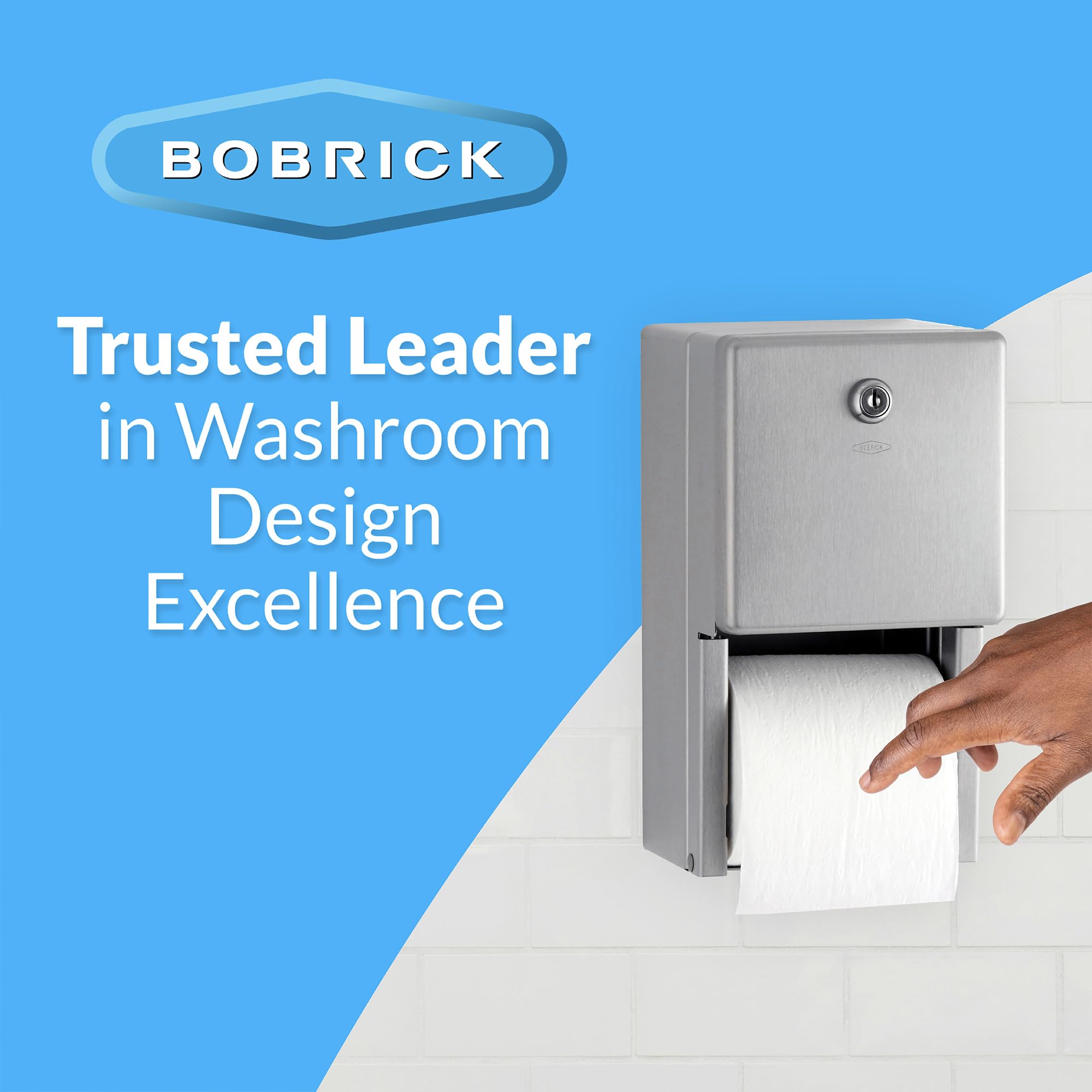 Bobrick B-2888 wall-mount installation image showing easy surface mounting.