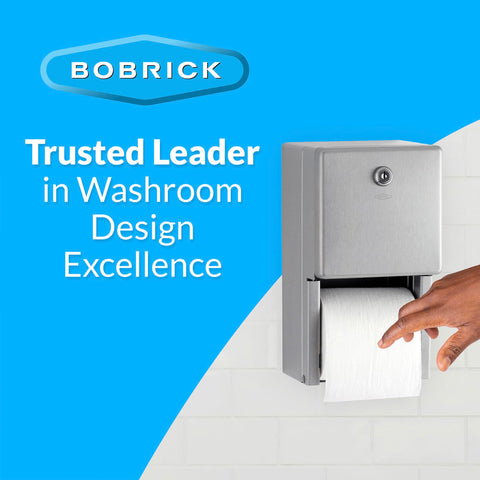 Bobrick B-2888 wall-mount installation image showing easy surface mounting.