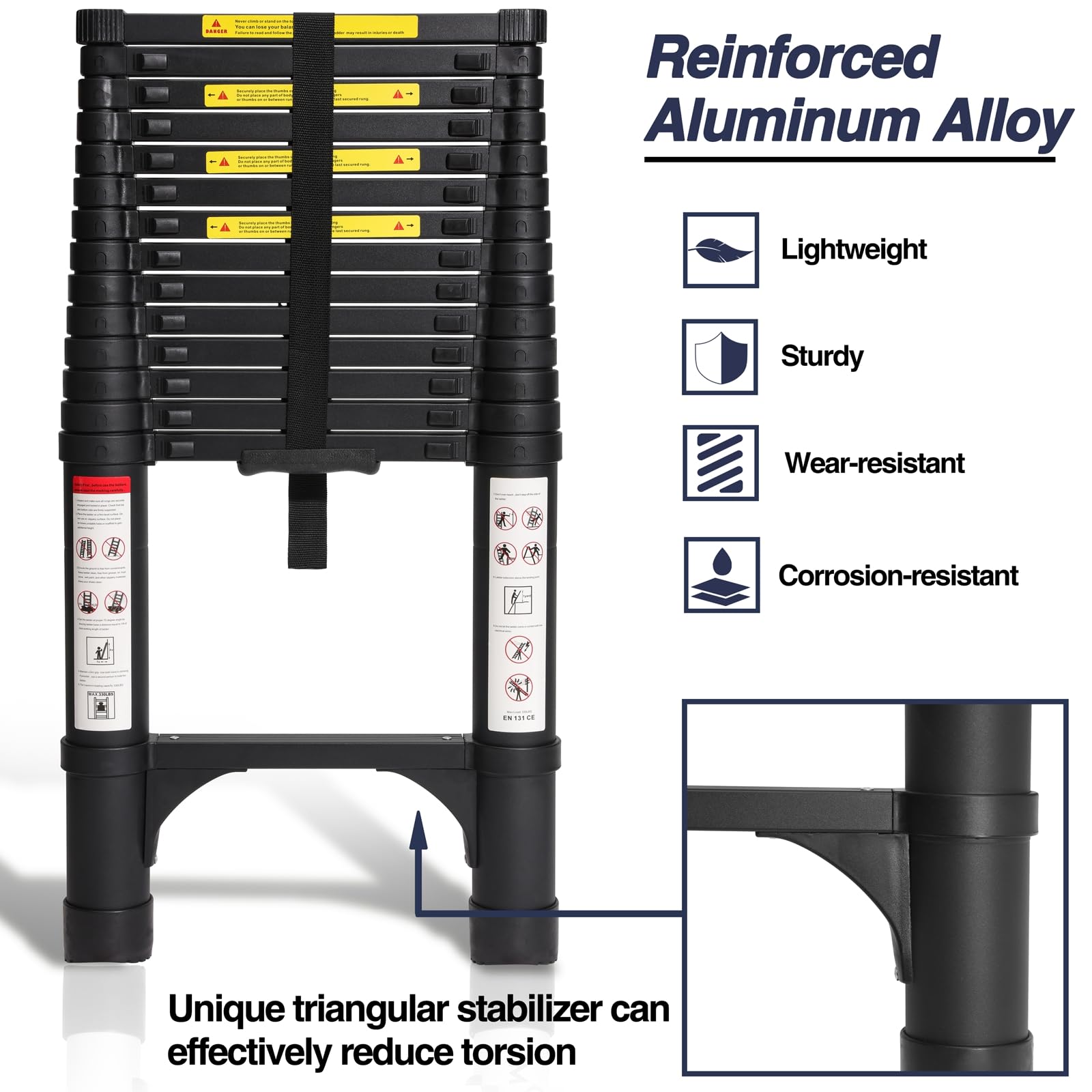BOCOM heavy-duty 330 lbs capacity supports demanding tasks.