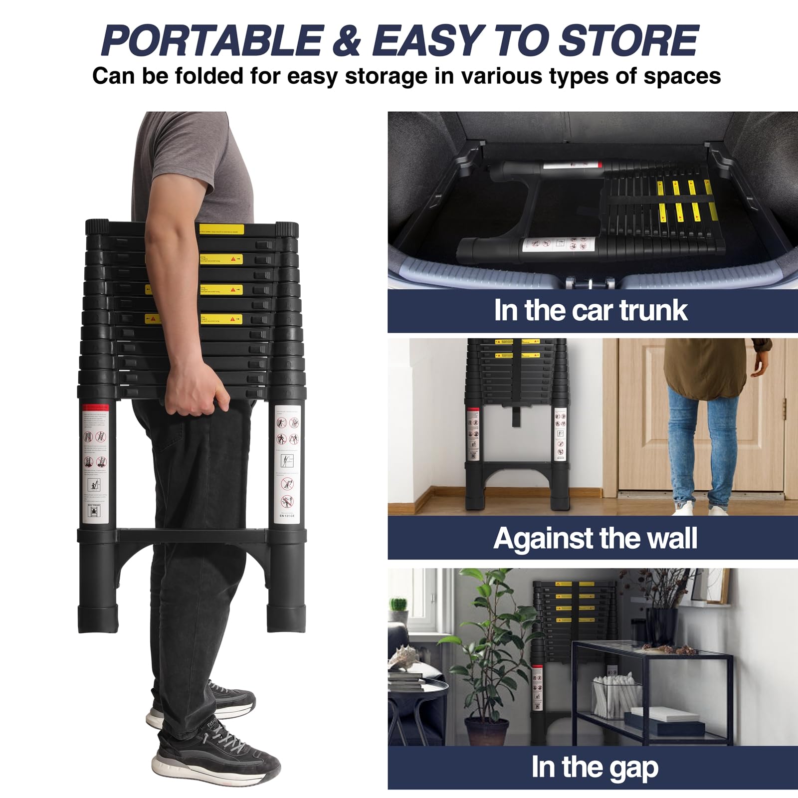 BOCOM ladder lightweight foldable design for easy storage