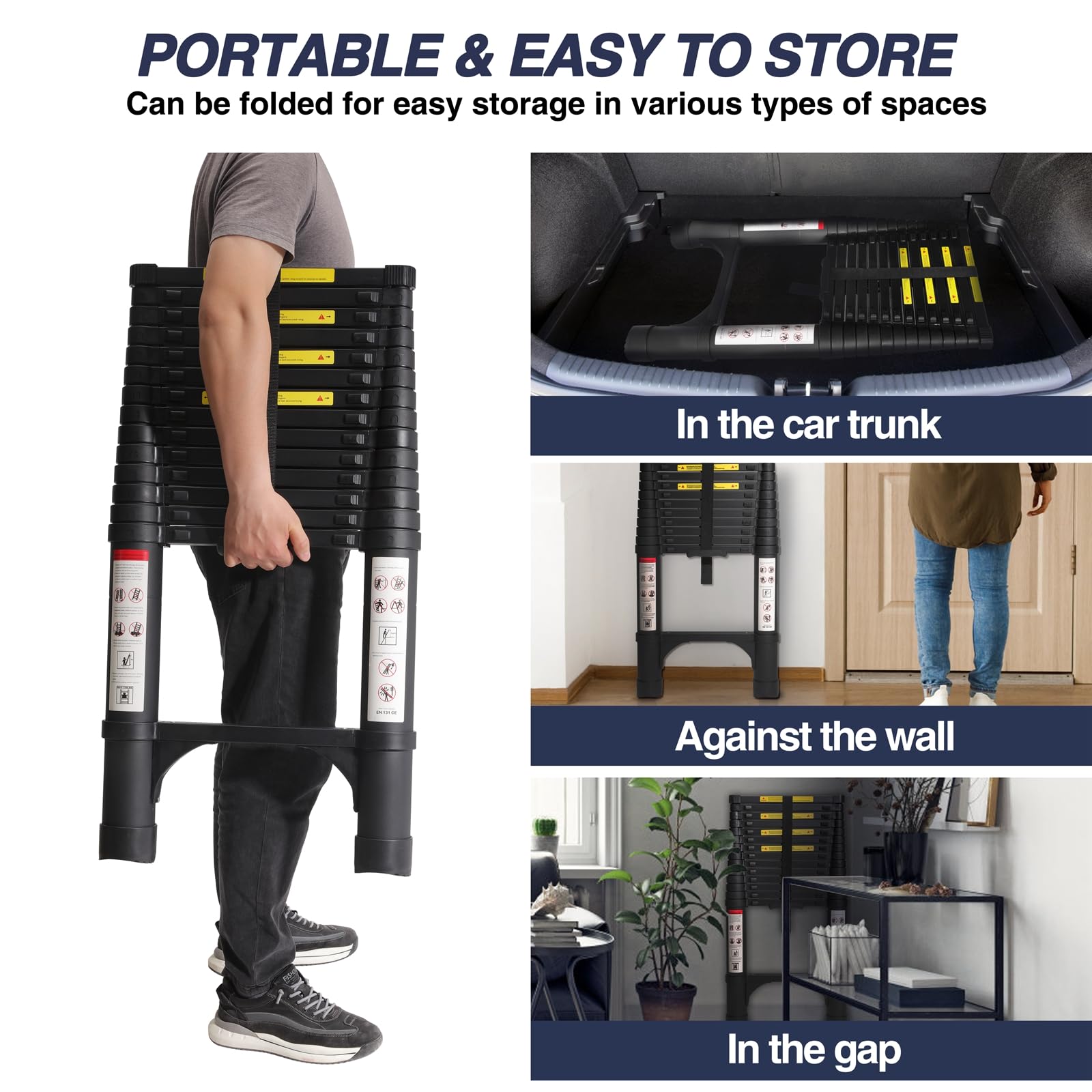 BOCOM lightweight portable ladder ideal for home and RV use.
