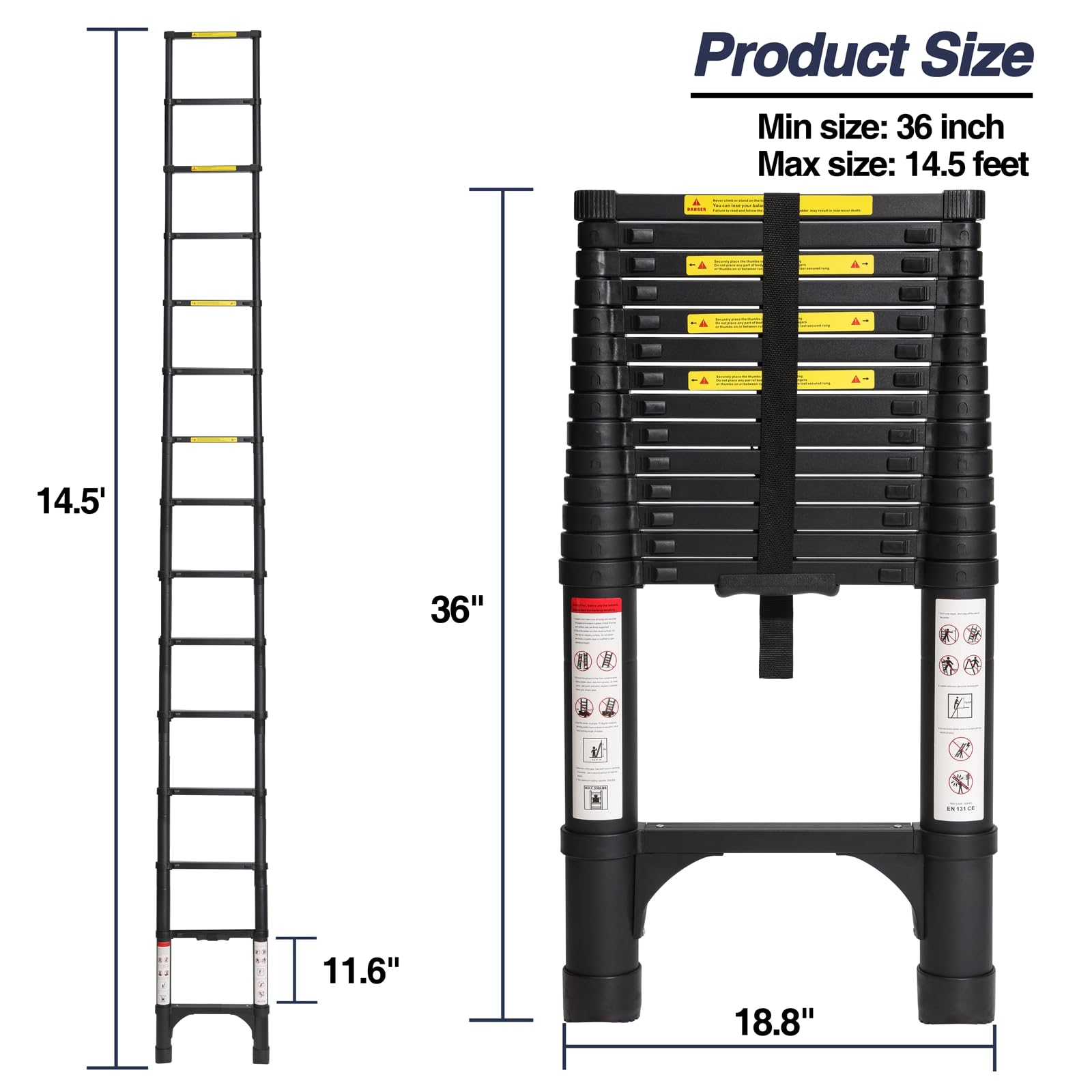 BOCOM non-slip bottom cap improves footing on uneven surfaces.