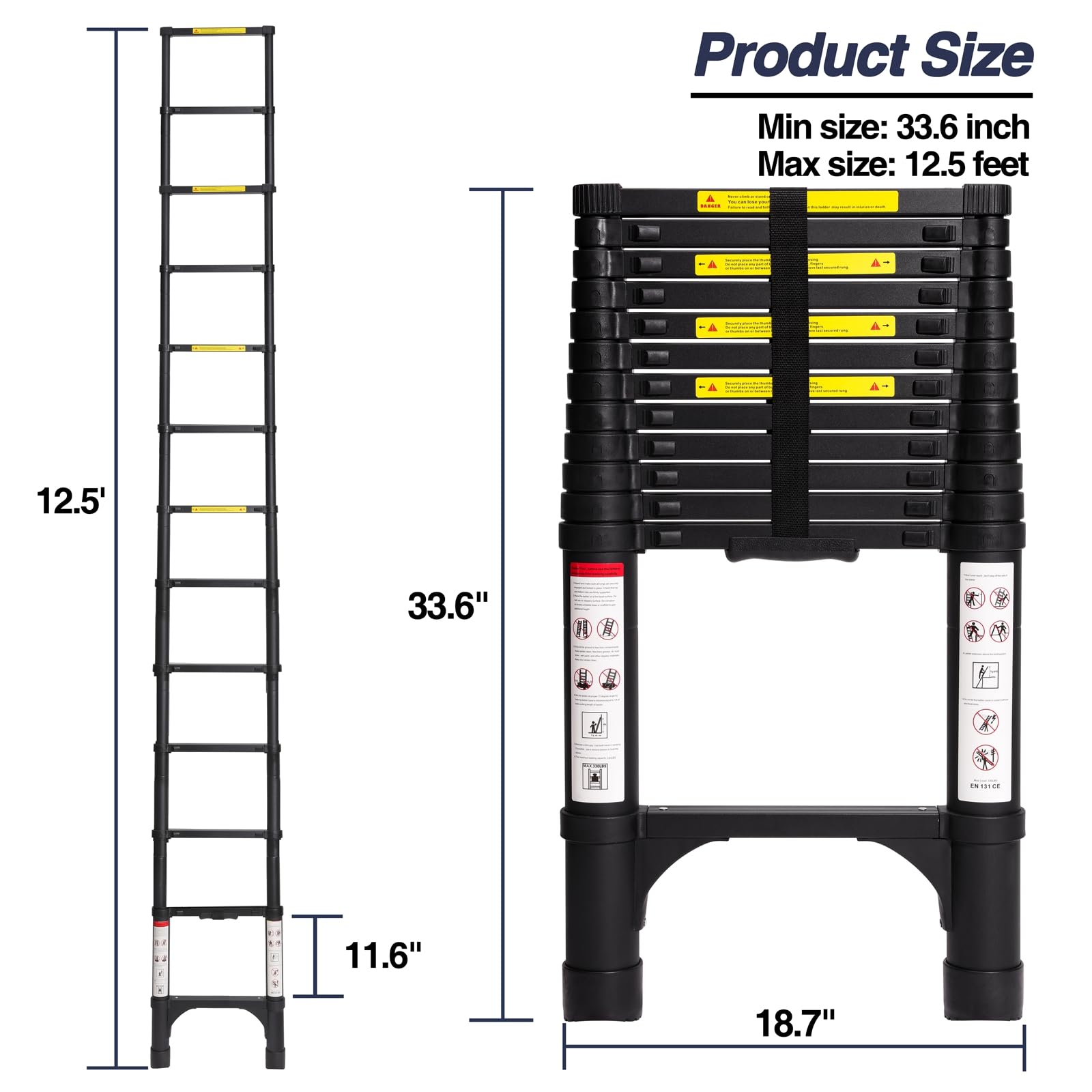 BOCOM telescoping height adjustment with secure lock