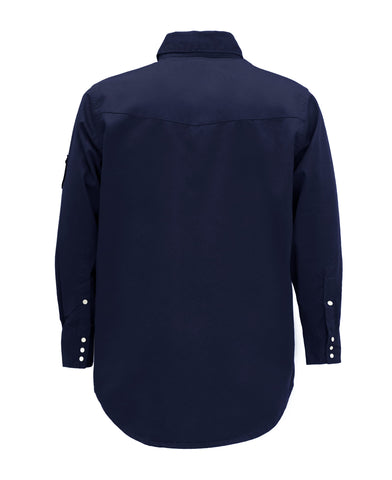 BOCOMAL FR shirt back view highlighting full coverage and comfortable fit.