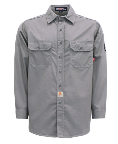 BOCOMAL FR Shirts front view shows lightweight flame-resistant fabric suitable for welding and site work.
