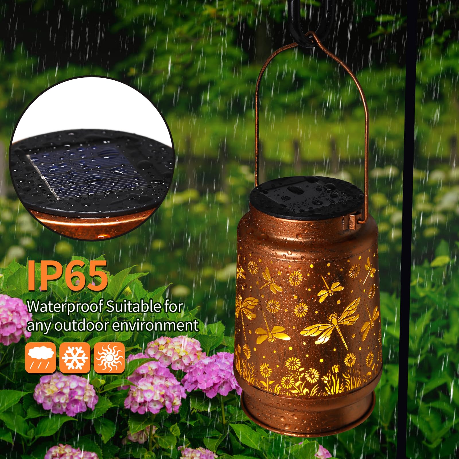 BODEVEDOB outdoor lantern for porch, table, or ground placement.