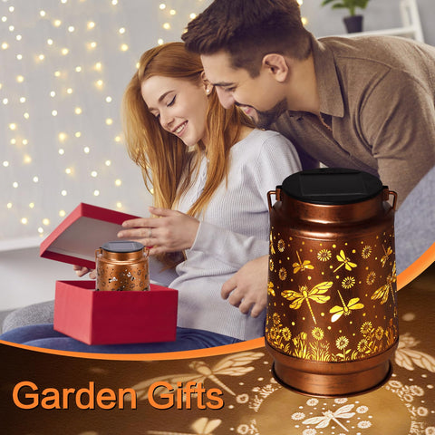 BODEVEDOB solar-lit garden lantern creates inviting evening ambience.