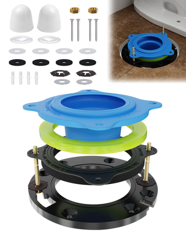 boeemi toilet flange kit with elastic wax seal enables clean, no-mess installations.