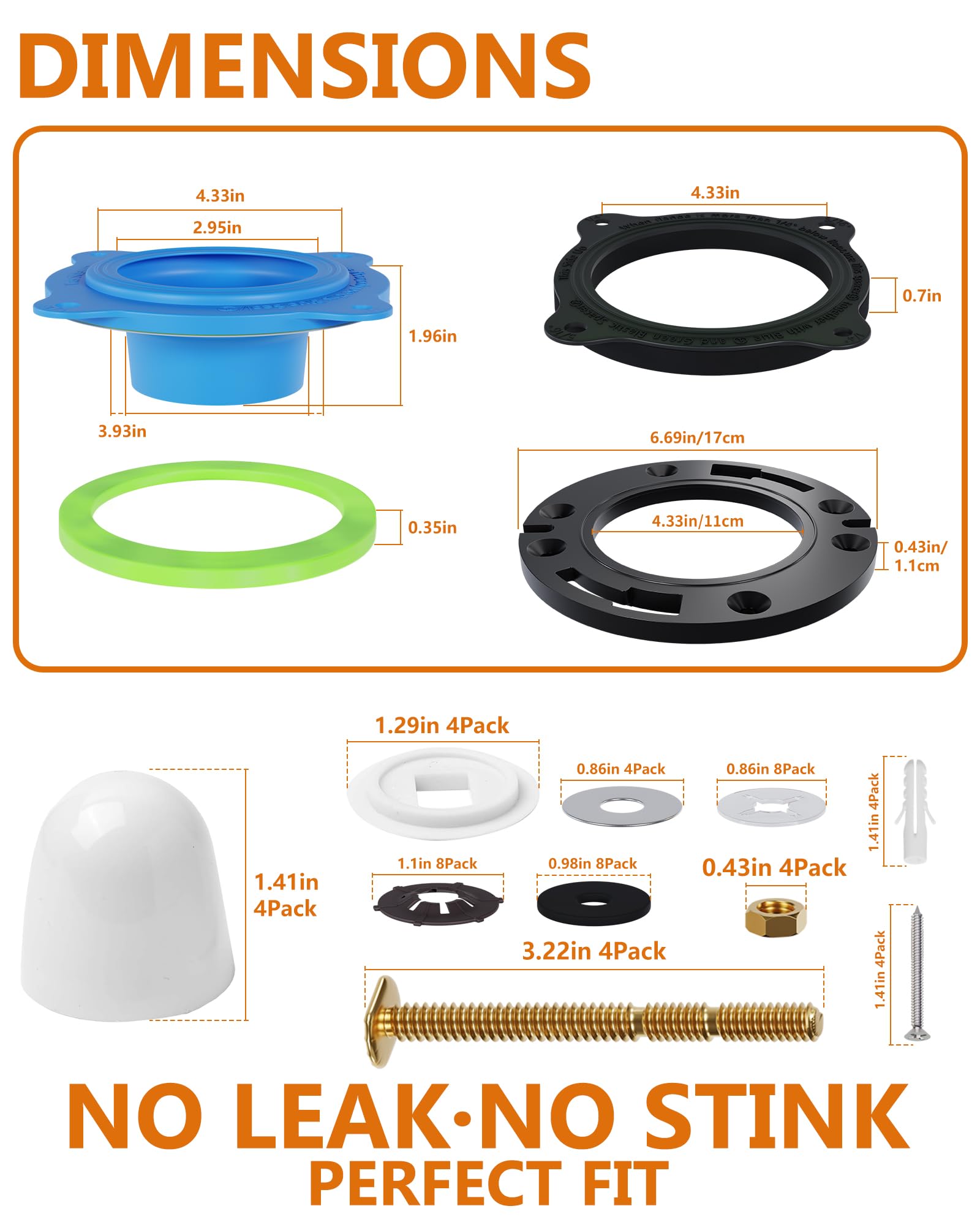 boeemi universal fit kit for 3 and 4 inch drains supports DIY or pro use.