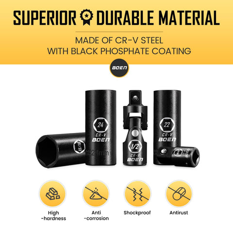 Boen 6-point hex design reduces slipping under high torque