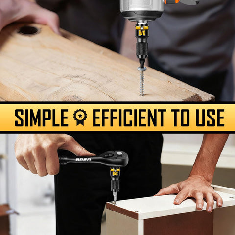 Boen adapter in action on a power tool setup for hex bits