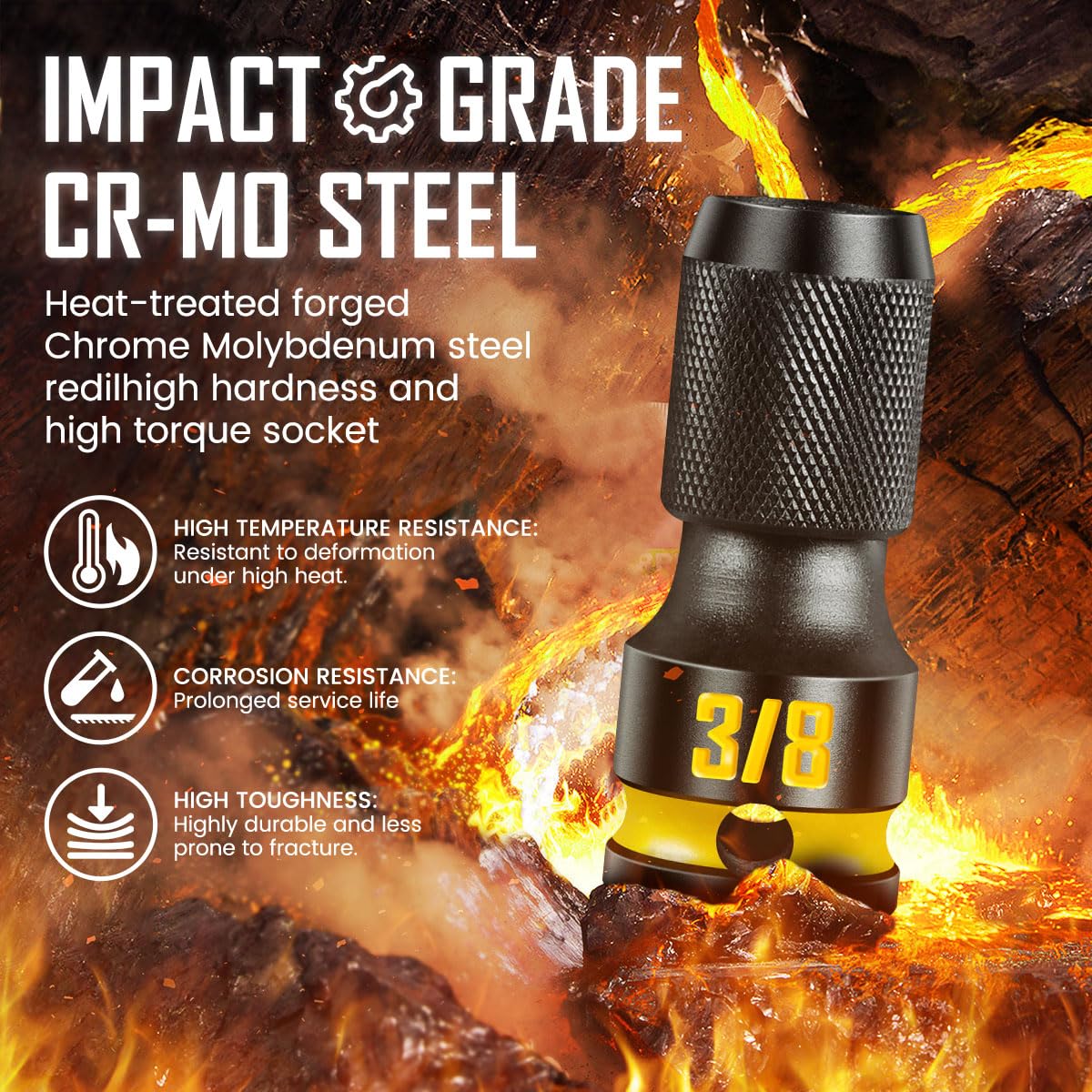 Boen CR-MO steel construction for high-torque durability