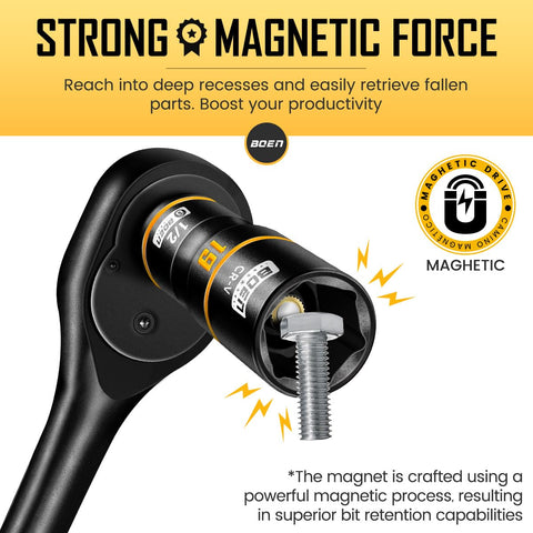 Boen magnetic extension 1/2-inch drive delivers extra leverage for tough tasks