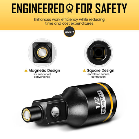 Boen magnetic extension 3/8-inch drive reaches bolts in tight engine bays