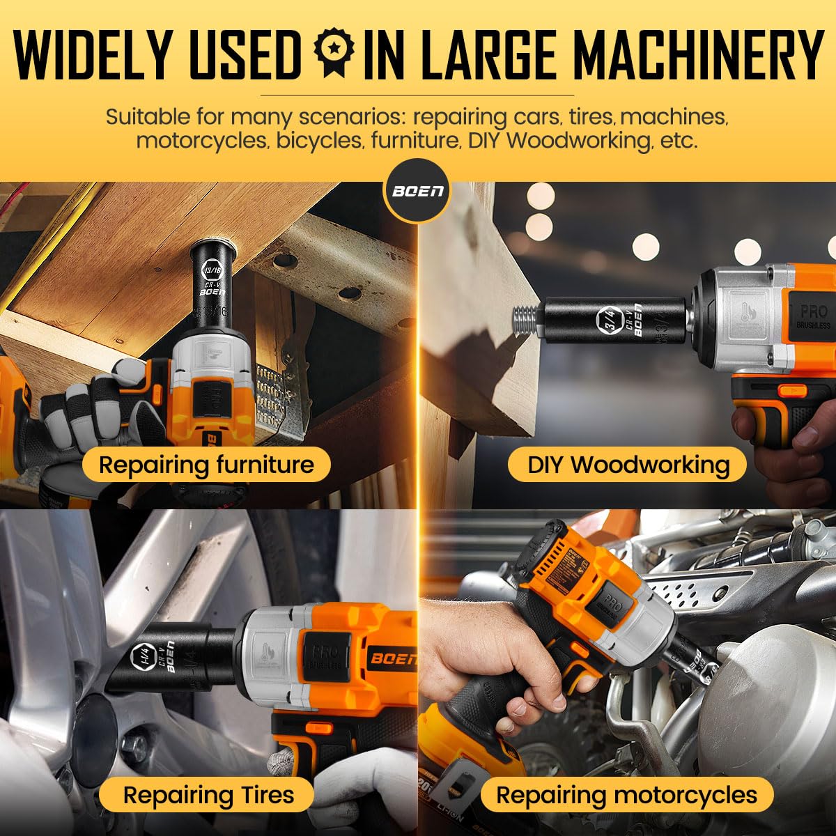 Boen socket set ideal for automotive and bicycle maintenance tasks.