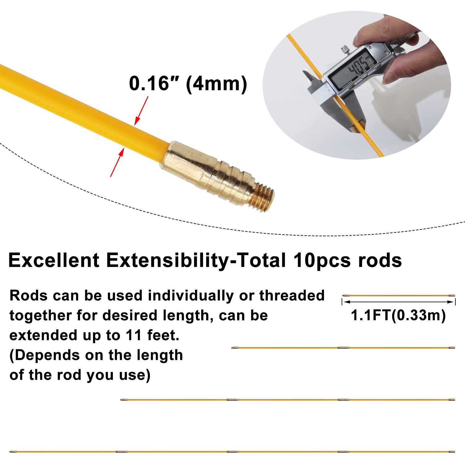 Boeray 10in chain noodle helps guide wire around bends.