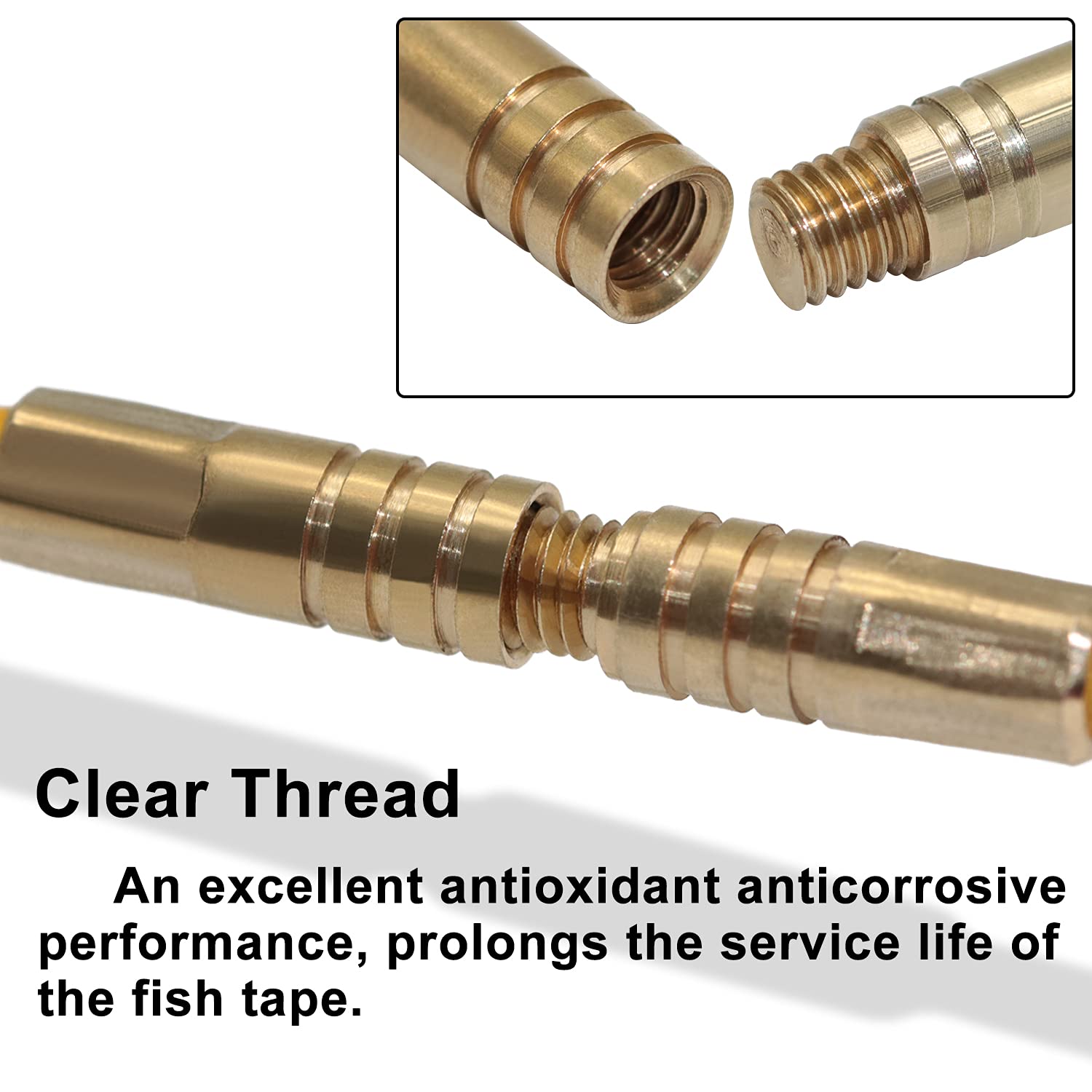 Boeray fish tape fastener keeps wire connected securely.