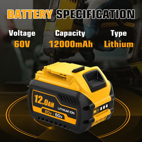 Boetpcr 2pack 12000mAh battery side view with LED indicators showing charge.