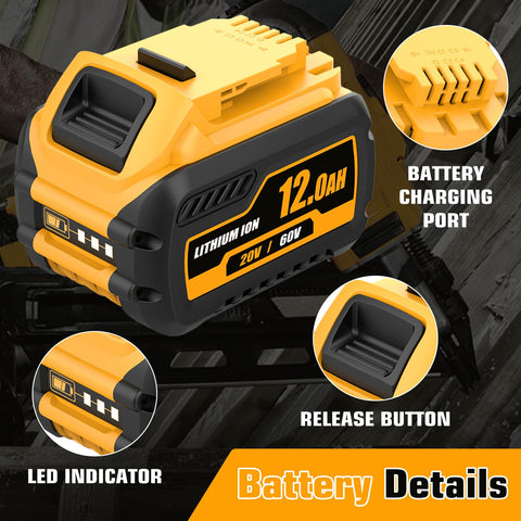 Boetpcr replacement battery compatible with DCB609 and DCB612 series.
