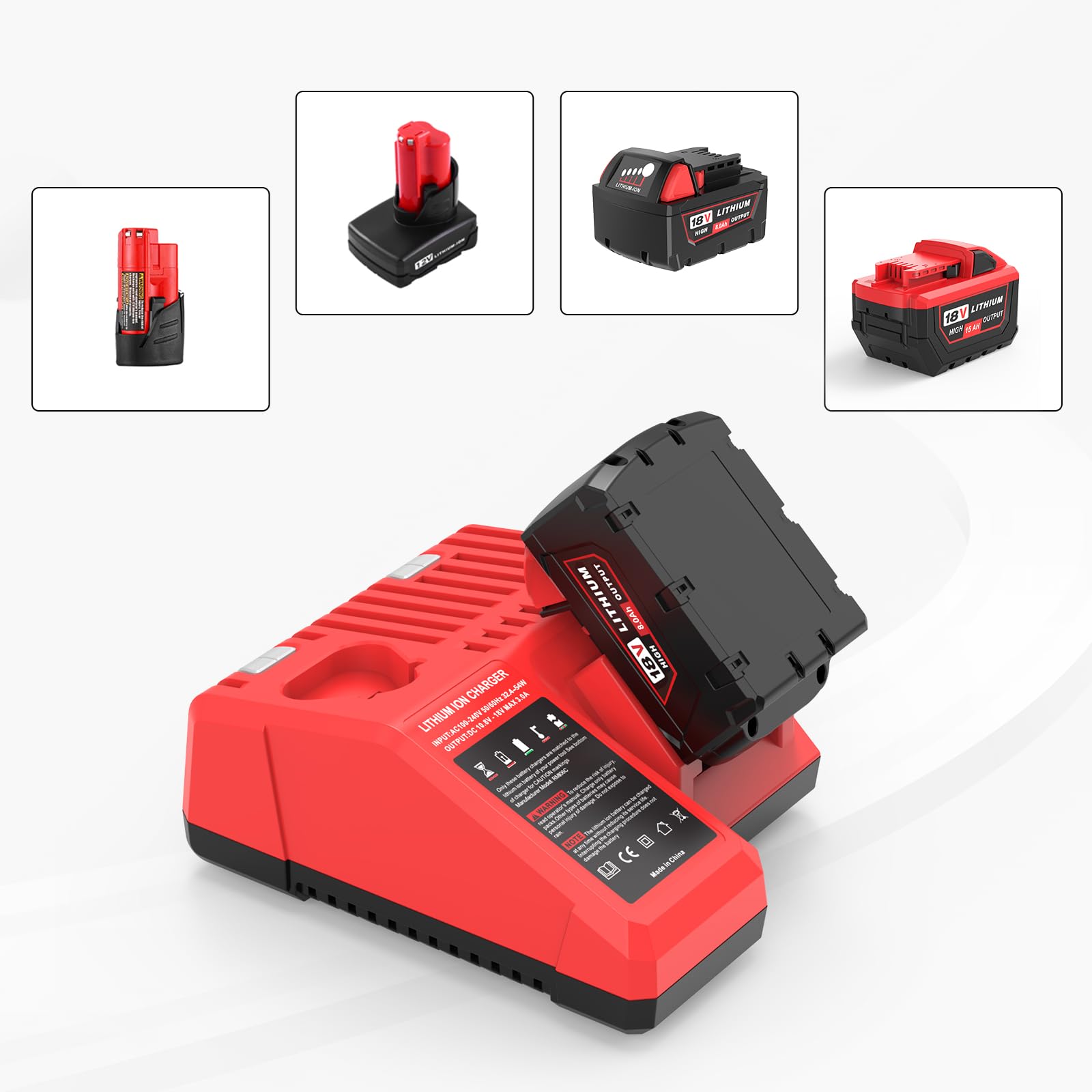 Boetpcr Milwaukee 18V battery in use with a power tool