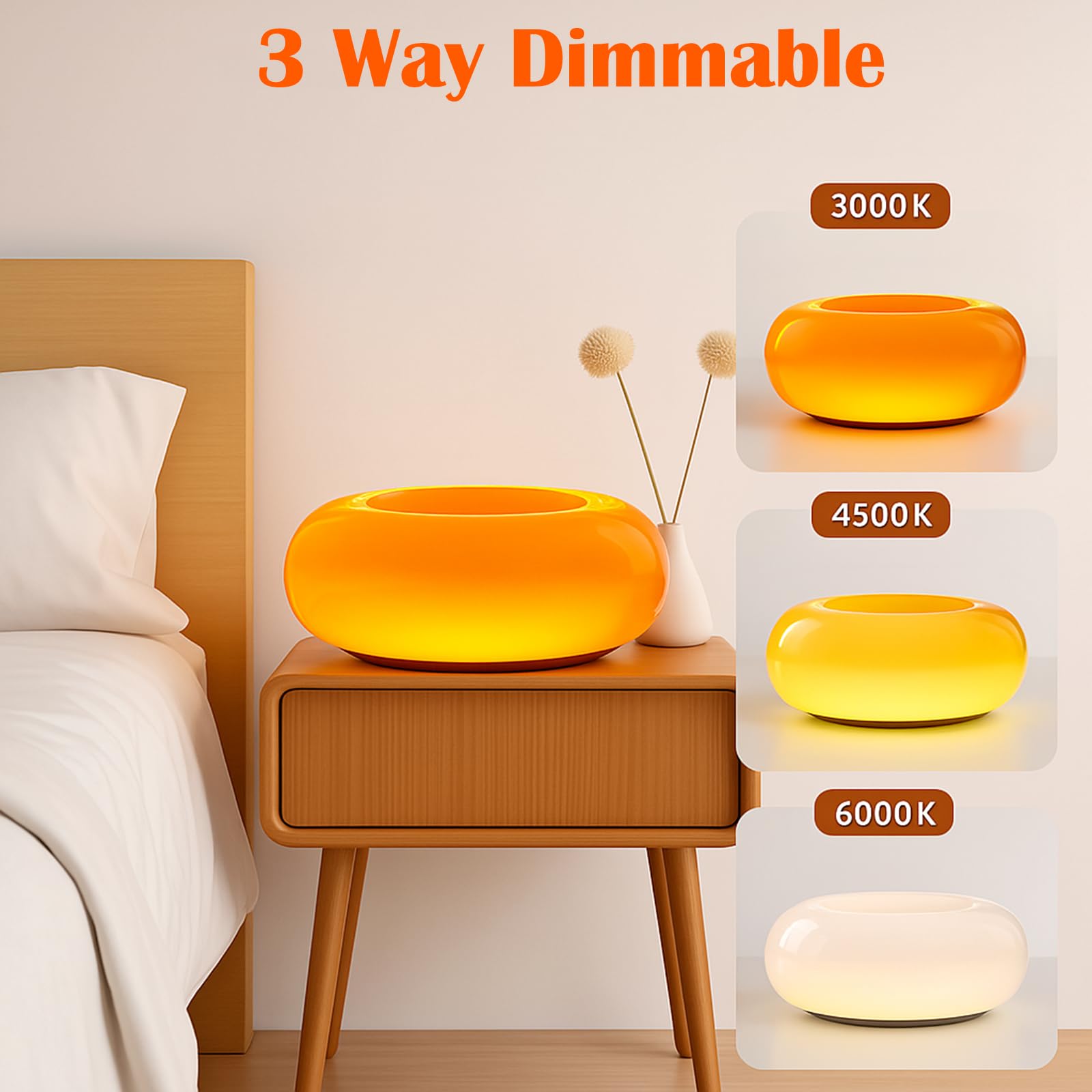 Festive decor idea with Bofea orange donut lamp