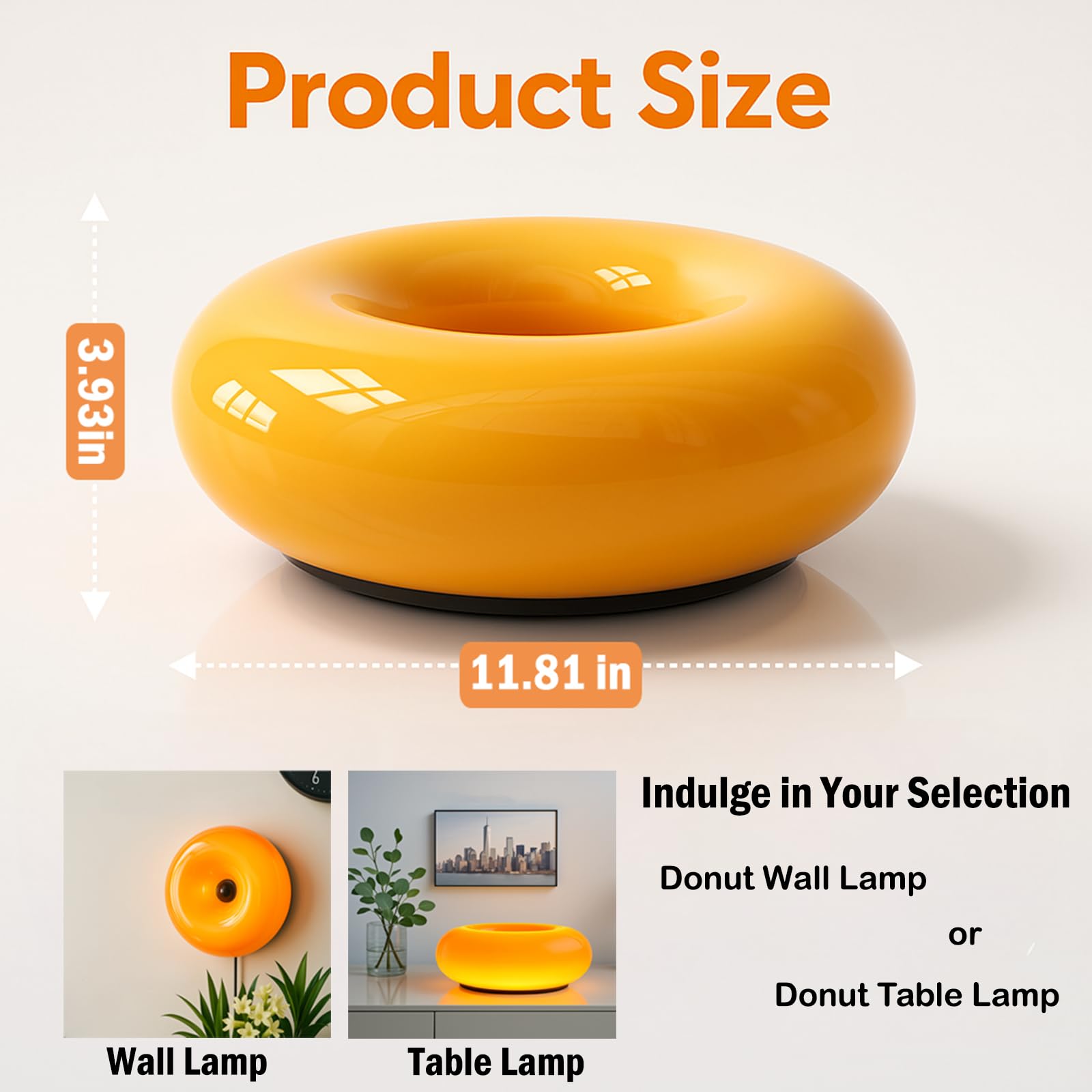 Gift-worthy presentation of Bofea orange donut lamp idea