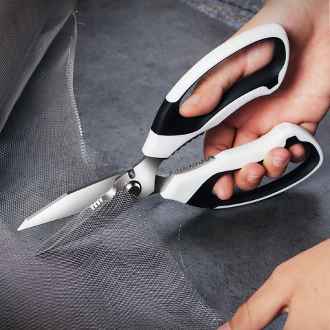 BoFuYuan 8-Inch scissors with bottle-cap nutcracker function.