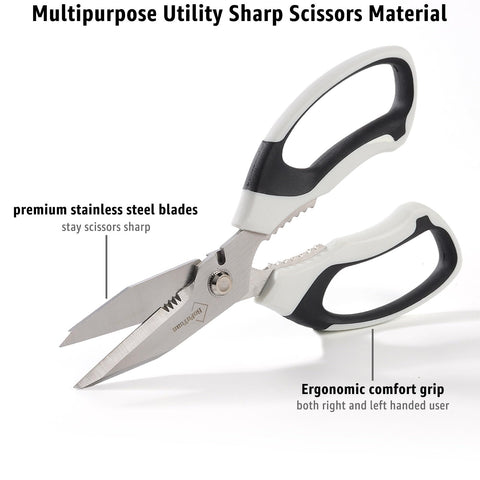 BoFuYuan scissors with white comfort grip for extended use.