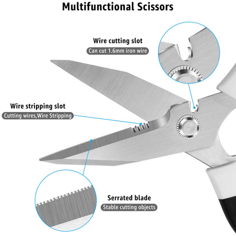 BoFuYuan 8-Inch scissors cutting carpet fibers smoothly.