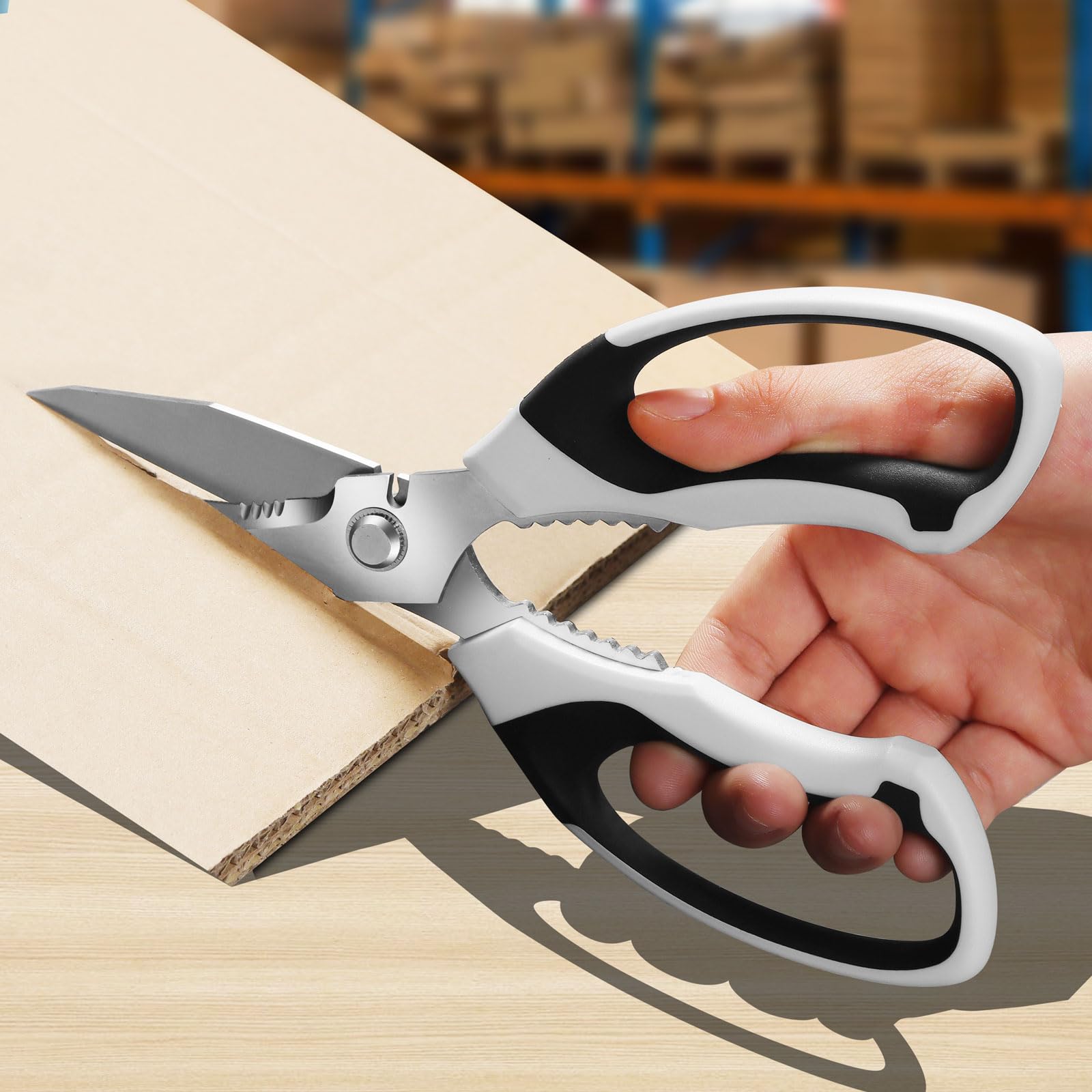 BoFuYuan 8-Inch scissors used in garden or DIY projects.